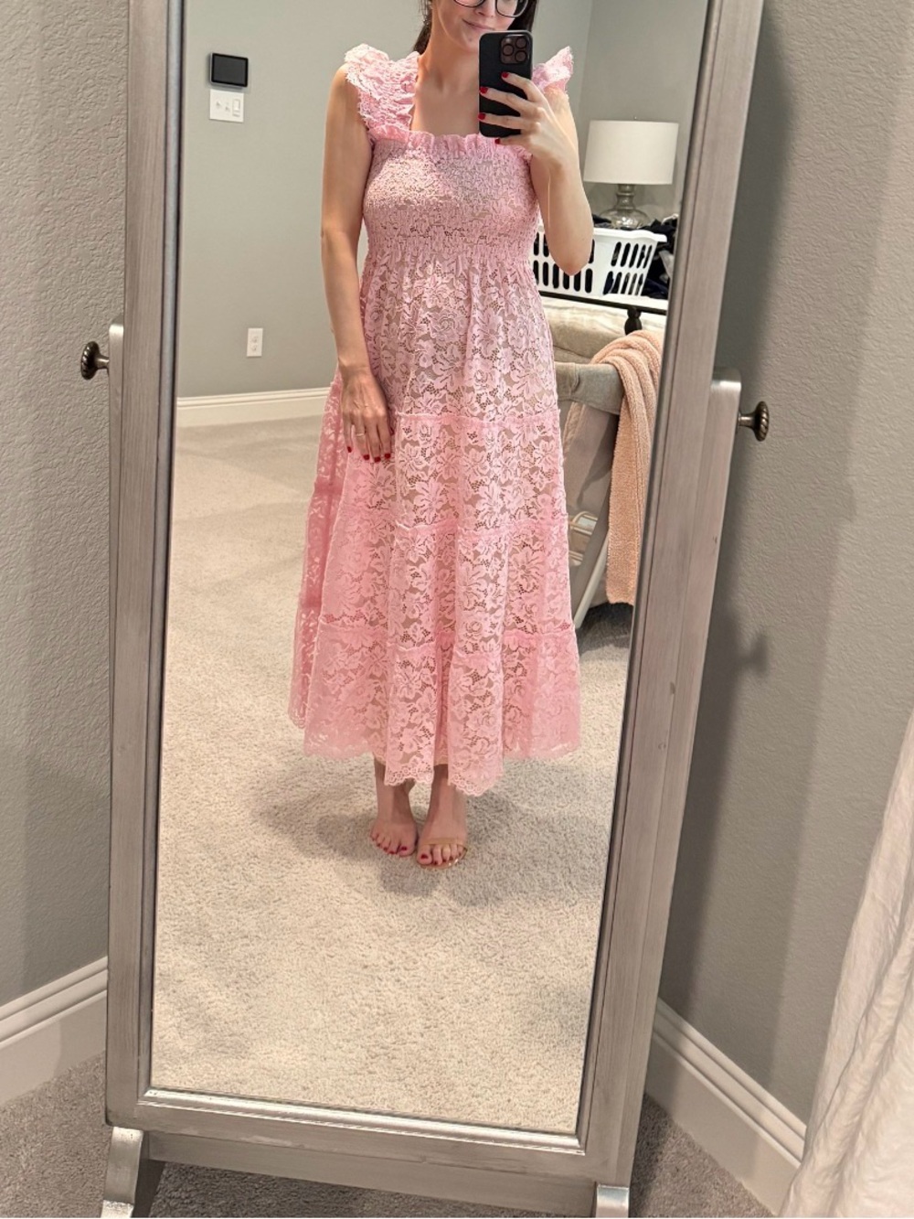 ✨NWT- Hill House Collector’s Edition Ellie Nap Dress, Pink Lace- XXS - Picture 8 of 10